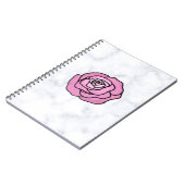 Rose aus Marmor Notizblock (Linke Seite)