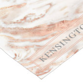 Rose aus personalisiertem Kupfer-Marmor Kurzer Tischläufer (Ecke)