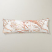 Rose aus personalisiertem Kupfer-Marmor Seitenschläferkissen (Rückseite)