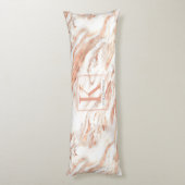 Rose aus personalisiertem Kupfer-Marmor Seitenschläferkissen (Rückseite (Vertikal))