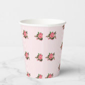 Rose aus rosa Tee Pappbecher (Rechts)