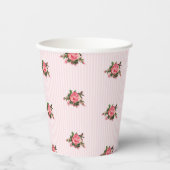 Rose aus rosa Tee Pappbecher (Vorderseite)