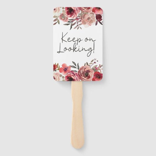 Rose aus Rot-Blüte sagen Ja zum Kleid Fächer (Rückseite)