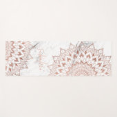 Rose aus Schwarz-weißem Marmor Yogamatte (Vorderseite (Horizontal))