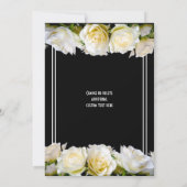 Rose aus schwarzem Brautparty Einladung (Rückseite)