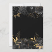 Rose aus schwarzem Gold Save the Date (Rückseite)