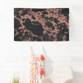 Rose aus schwarzem Marmor mit Glitzer-Textur Banner (Insitu)