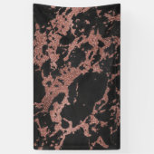 Rose aus schwarzem Marmor mit Glitzer-Textur Banner (Vertikal)