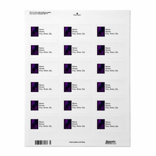 Rose aus schwarzem Material, Schwarze Spinnen Adressaufkleber (Vorne)