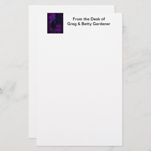 Rose aus schwarzem Material, Schwarze Spinnen Briefpapier (Vorne/Hinten)