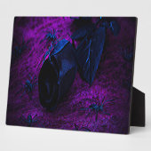 Rose aus schwarzem Material, Schwarze Spinnen Fotoplatte (Seite)