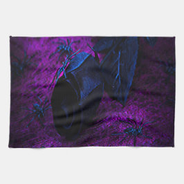 Rose aus schwarzem Material, Schwarze Spinnen Geschirrtuch