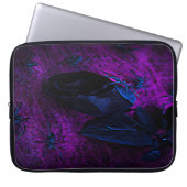 Rose aus schwarzem Material, Schwarze Spinnen Laptopschutzhülle (Vorderseite)