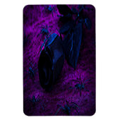 Rose aus schwarzem Material, Schwarze Spinnen Magnet (Vertikal)