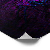 Rose aus schwarzem Material, Schwarze Spinnen Poster (Ecke)