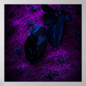 Rose aus schwarzem Material, Schwarze Spinnen Poster (Vorne)