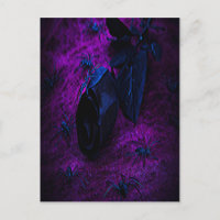 Rose aus schwarzem Material, Schwarze Spinnen