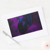 Rose aus schwarzem Material, Schwarze Spinnen Rechteckiger Aufkleber (Umschlag)