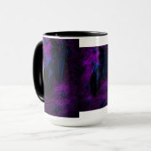 Rose aus schwarzem Material, Schwarze Spinnen Tasse (Vorderseite Links)