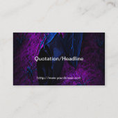 Rose aus schwarzem Material, Schwarze Spinnen Visitenkarte (Rückseite)