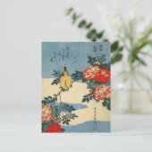Rose aus schwarzem Nacken und China (von Hokusai) Postkarte (Stehend Vorderseite)