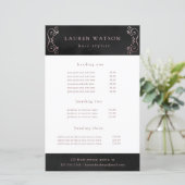 Rose aus schwarzem Seide, Goldservice und Flyer (Stehend Vorderseite)