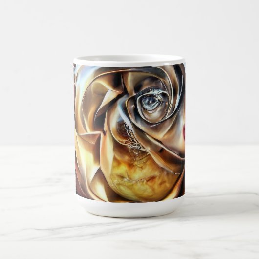 Rose aus Steampunken mit Oberflächengesicht - Mech Kaffeetasse (Mittel)