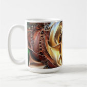 Rose aus Steampunken mit Oberflächengesicht - Mech Kaffeetasse (Links)