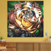 Rose aus Steampunken mit Oberflächengesicht - Mech Leinwanddruck (Insitu (Wohnzimmer))