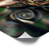 Rose aus Steampunken mit Oberflächengesicht - Mech Poster (Ecke)