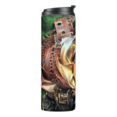 Rose aus Steampunken mit Oberflächengesicht - Mech Thermosbecher (Nach links gedreht)