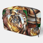 Rose aus Steampunken mit Oberflächengesicht - Mech Waschbeutel (Rechte Ecke)