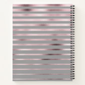 Rose aus vergoldeten Metallstreifen Notizblock (Rückseite)