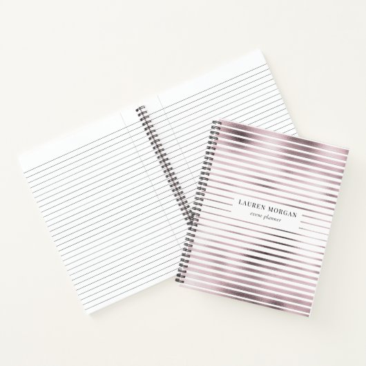 Rose aus vergoldeten Metallstreifen Notizblock (Innenseite)