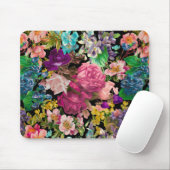 Rose aus Vintagem Shabby Chic, schwarz, rosa Mousepad (Mit Mouse)