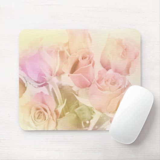 Rose aus weichem Pastell Mousepad (Mit Mouse)