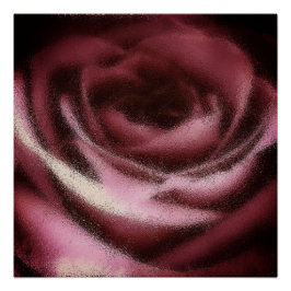 Rose aus weichem rosa Glas Poster
