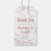 Rose aus weißem Marmor Gold Lines Geo Wedding Viel Geschenkanhänger (Vorderseite)