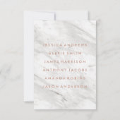 Rose aus weißem Marmor, Gold Tischnummer (Rückseite)