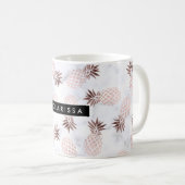 Rose aus weißem Marmor Kaffeetasse (VorderseiteRechts)