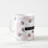 Rose aus weißem Marmor Kaffeetasse (Vorderseite Links)