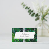 Rose aus weißem Silbermarmor Schwarzer Glitzer Visitenkarte (Stehend Vorderseite)