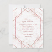 Rose aus weißem und weißem Marmor - Goldmedaille V Einladung (Rückseite)