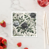 Rose aus Weißwein und Schwarzwein Serviette (Beispiel)