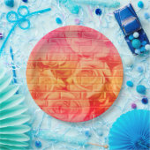 Rose aus Ziegelstein 17 Teller aus rosafarbenem Le (Party)