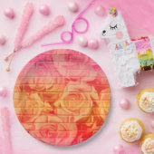 Rose aus Ziegelstein 17 Teller aus rosafarbenem Le (Party)