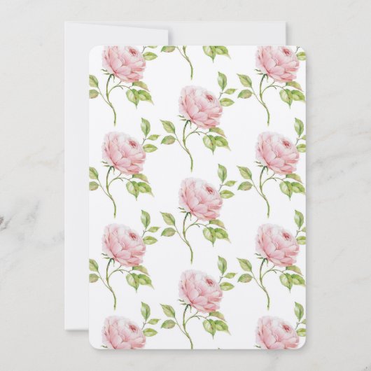 Rose Baby Einladung (Rückseite)