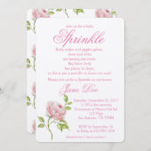 Rose Baby Einladung (Vorne/Hinten)