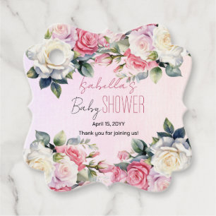 Rose Baby in Bloom Floral Baby Dusche Geschenkanhänger