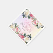 Rose Baby in Bloom Floral Baby Dusche Serviette (Ecke)